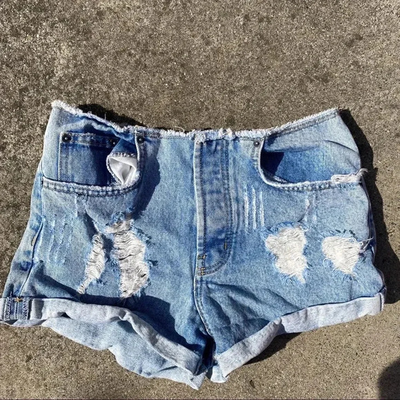 Carmar LF Distress Jean Denim Fold Cuff Shorts - Picture 6 of 8